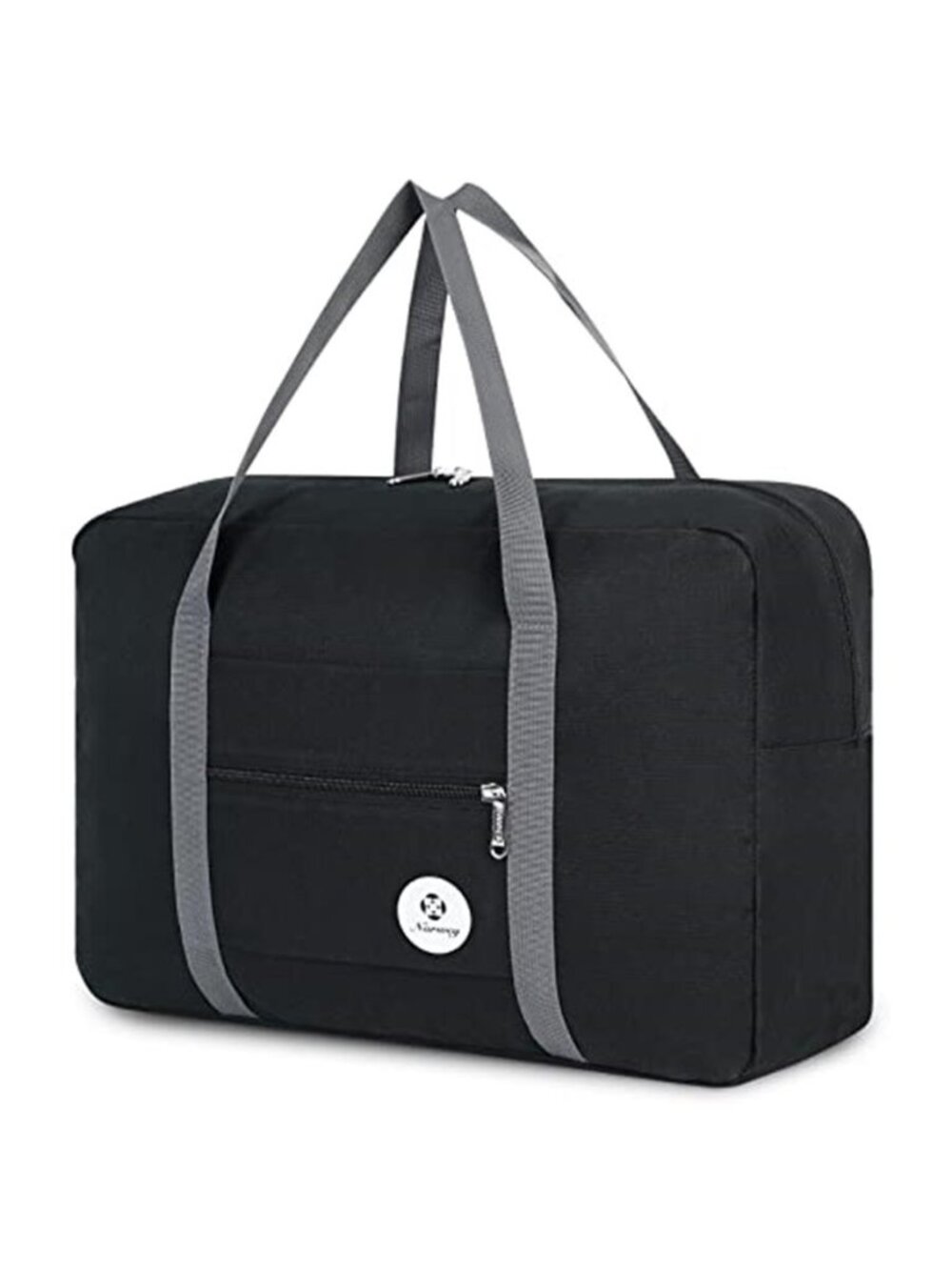 Foldable Travel Duffel Bag Waterproof 25L Personal Item Underseat Carry On Black